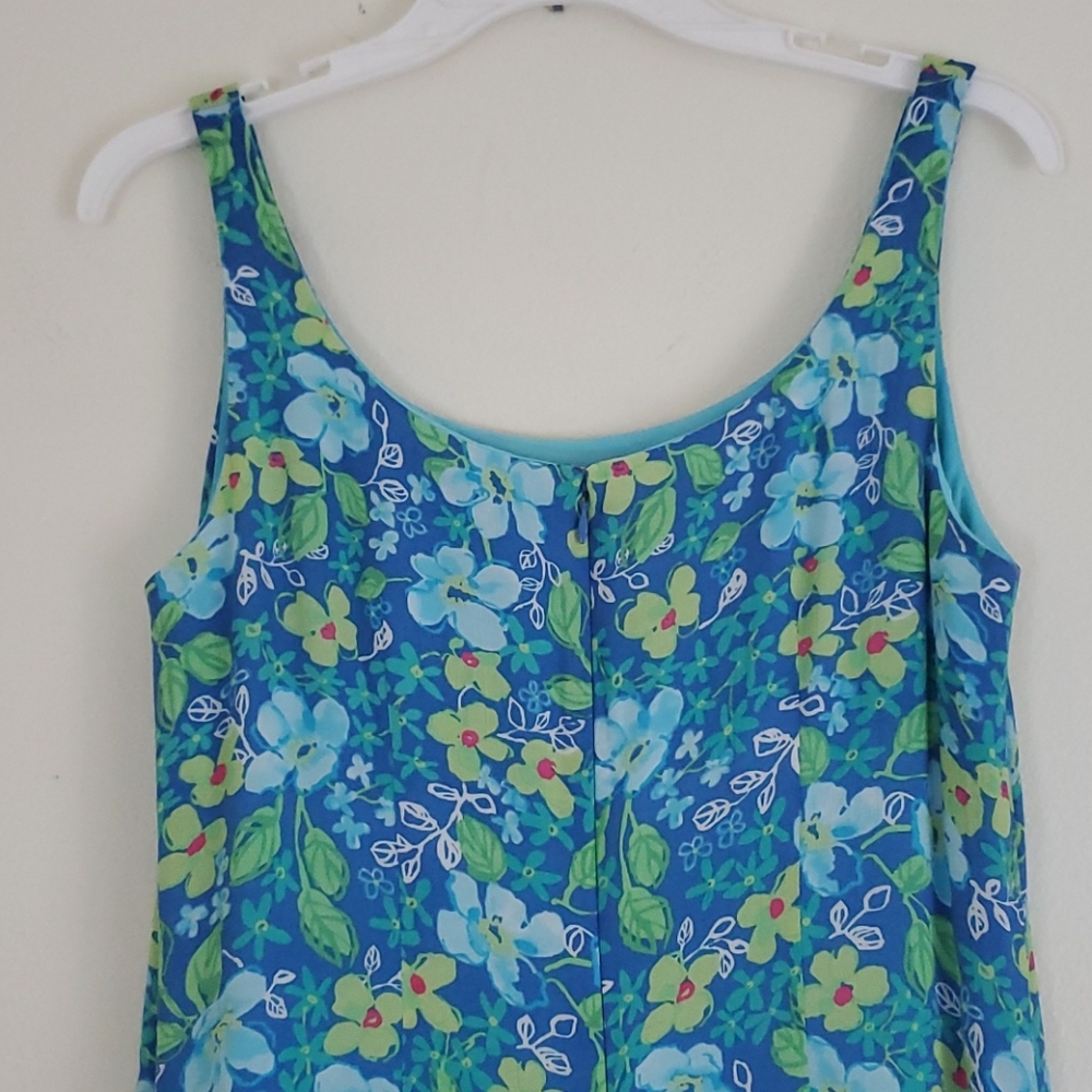Sigrid Olsen Maxi Floral Print Sleeveless Dress 6 - Picture 6 of 10
